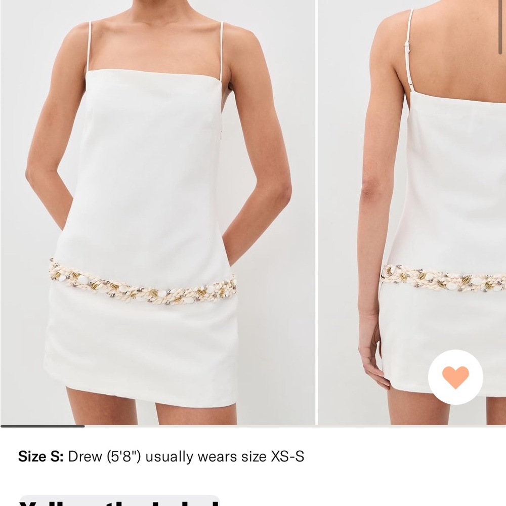 White Embellished Spaghetti-Strap Mini Dress